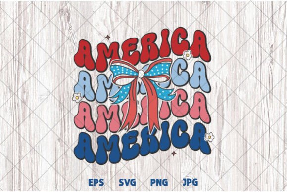 America Retro Patriotic Coquette Bow PNG Review