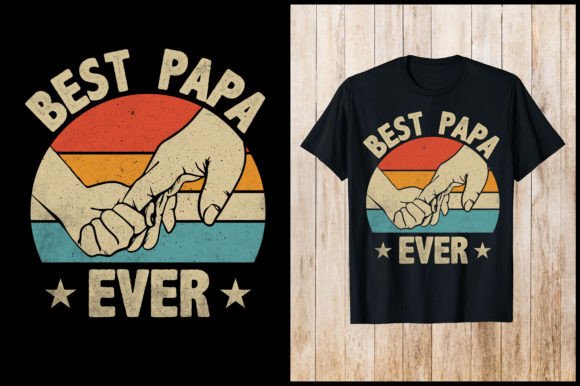 Best Papa Ever Retro T-shirt