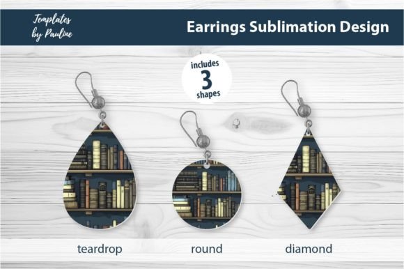 Book Nerd Earring Sublimation Design Review