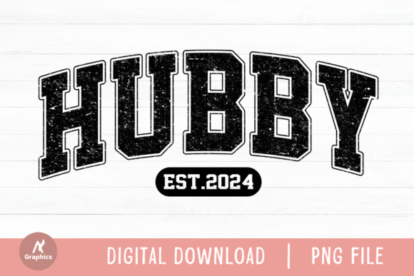 Hubby Est.2024 Retro Varsity PNG Review