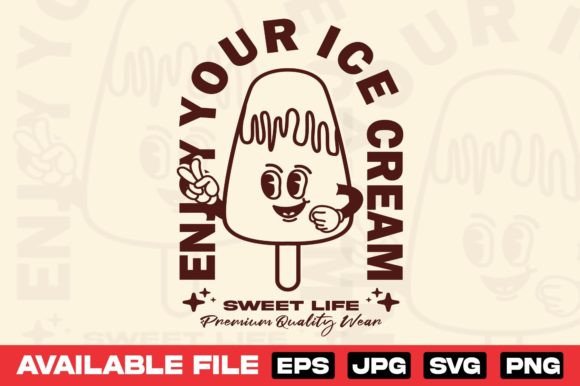 Ice Lolly Retro Cartoon T Shirt Design Review