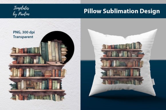Old Library Book Sublimation Pillow