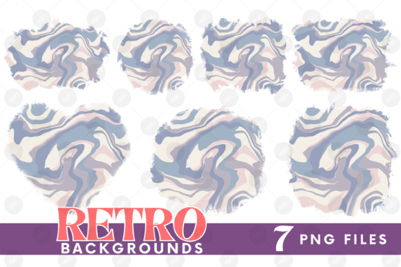 Retro Background Bundle Png Fluid Paper