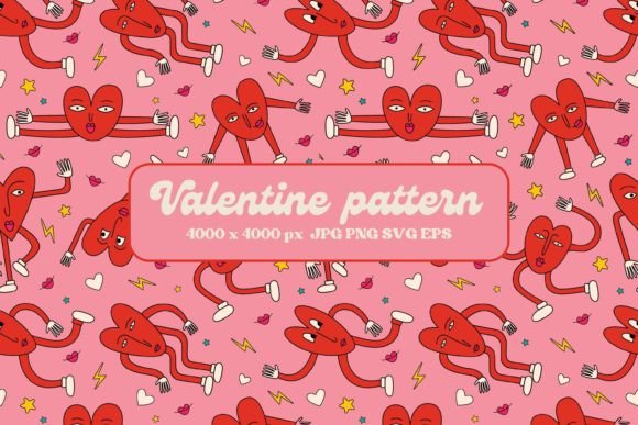 Retro Cartoon Valentine Pattern Review