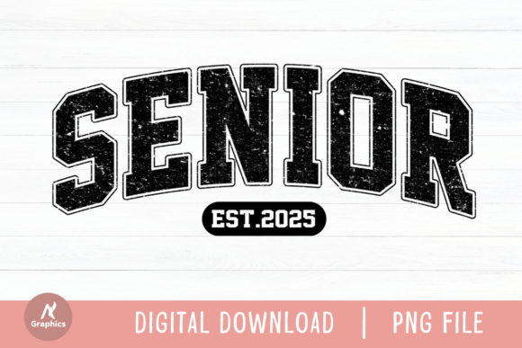 Senior Est.2025 Retro Varsity PNG Review